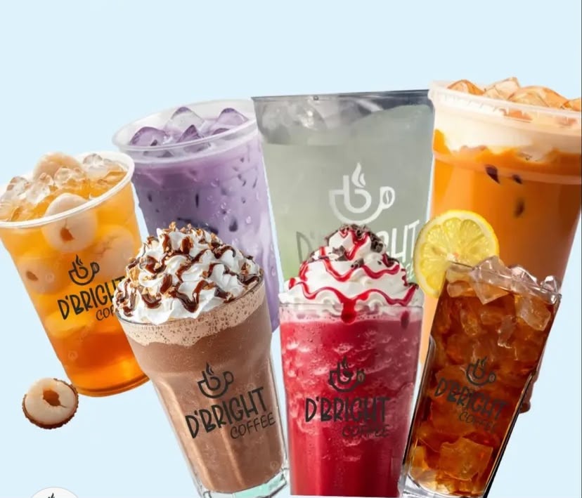 D'BRIGHT COFFEE Aneka Varian Minuman Segar dan Frappe